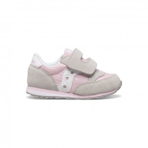 Adidasi Saucony Baby Jazz Hook & Loop Little Copii Gri Roz | ROMANIA IZHVMW