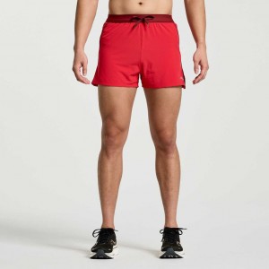 Pantaloni Scurti Saucony Outpace 3" Barbati Rosii | ROMANIA MLJSWO