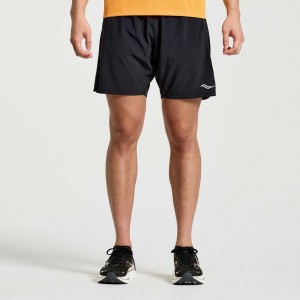 Pantaloni Scurti Saucony Outpace 7" Barbati Negrii | ROMANIA GDXEBC