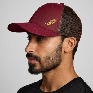 Sapca Trucker Saucony Adjustable Snap Back Barbati Rosii | ROMANIA IRPHXC