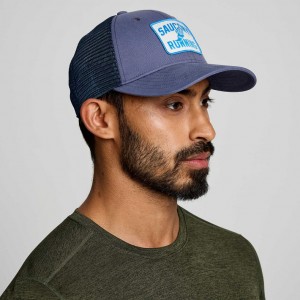 Sapca Trucker Saucony Adjustable Snap Back Barbati Albastri | ROMANIA APZWCM