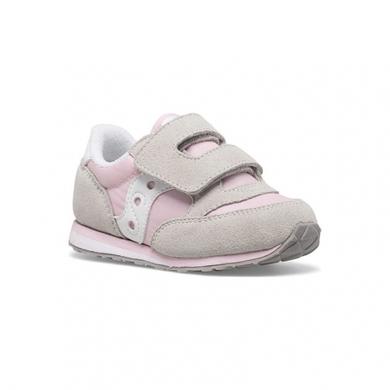 Adidasi Saucony Baby Jazz Hook & Loop Little Copii Gri Roz | ROMANIA IZHVMW