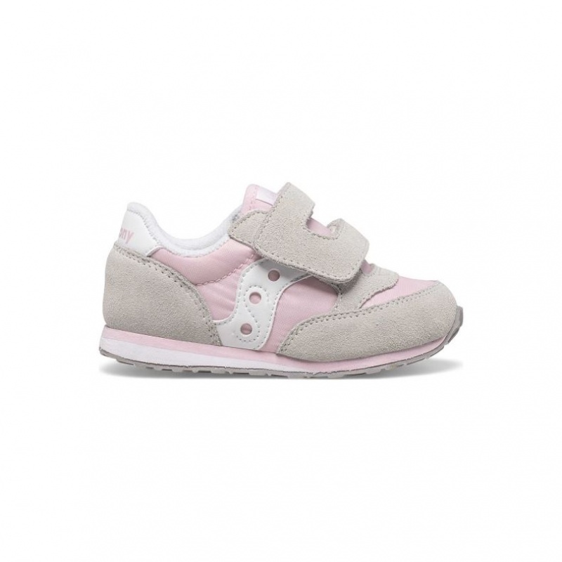 Adidasi Saucony Baby Jazz Hook & Loop Little Copii Gri Roz | ROMANIA IZHVMW