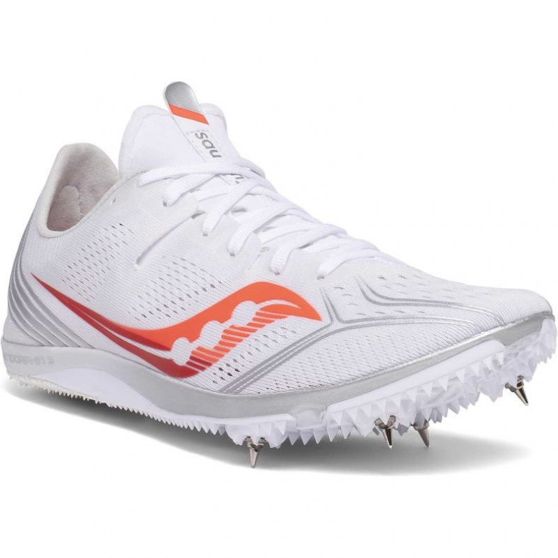 Adidasi cu Cuie Atletism Saucony Endorphin 3 Dama Albi | ROMANIA JFDGMO