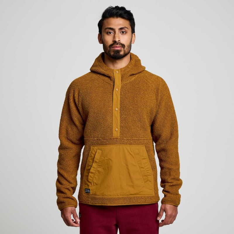 Hanorac cu Gluga Saucony Recovery Sherpa Pullover Barbati Maro | ROMANIA JWBAXM