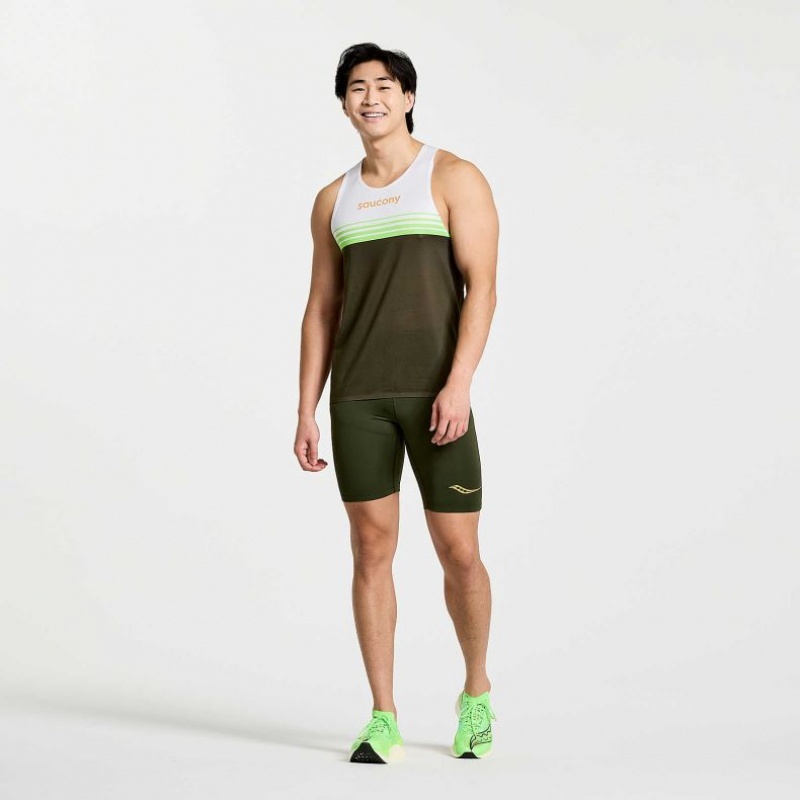 Maiouri Saucony Elite Singlet Barbati Albi Negrii | ROMANIA LUCBNF