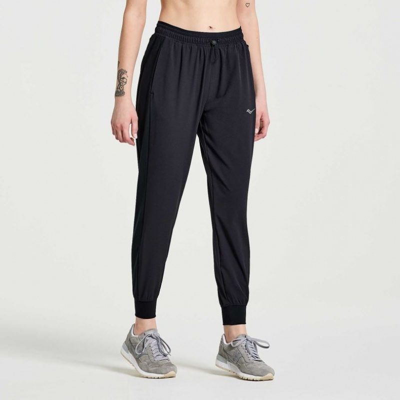 Pantaloni Jogger Saucony Boston Woven Dama Negrii | ROMANIA ECSATU