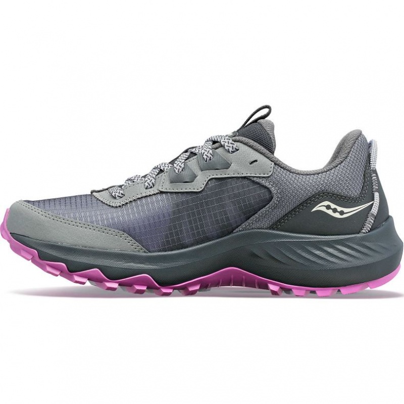 Pantofi Alergare Trail Saucony Aura TR Dama Gri | ROMANIA KWMPNU