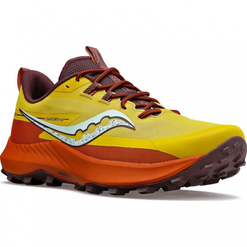 Pantofi Alergare Trail Saucony Peregrine 13 Barbati Galbeni Portocalii | ROMANIA SAPEKN