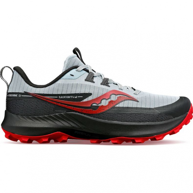 Pantofi Alergare Trail Saucony Peregrine 13 Barbati Albi Negrii | ROMANIA BMIHTU