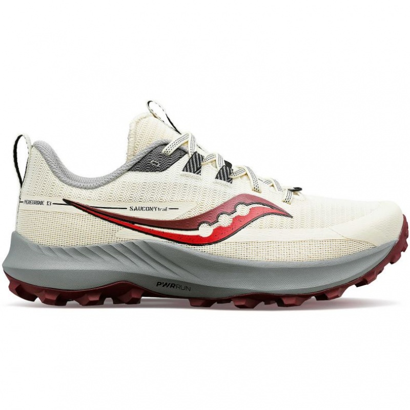 Pantofi Alergare Trail Saucony Peregrine 13 Dama Albi | ROMANIA GTBECQ