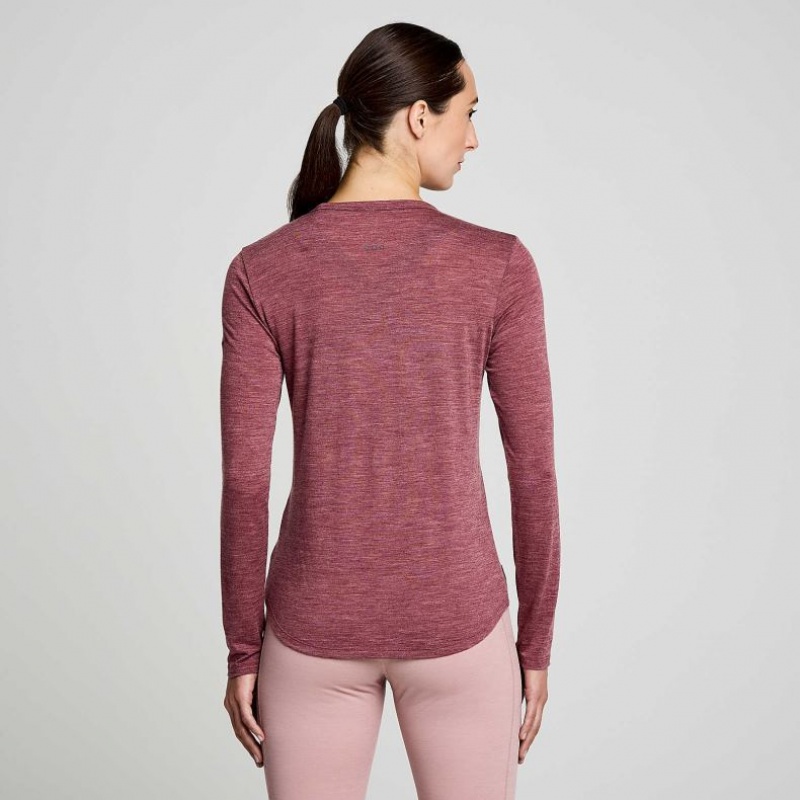 Tricou Saucony Peregrine Merino Long Sleeve Dama Rosii | ROMANIA YFWGTV