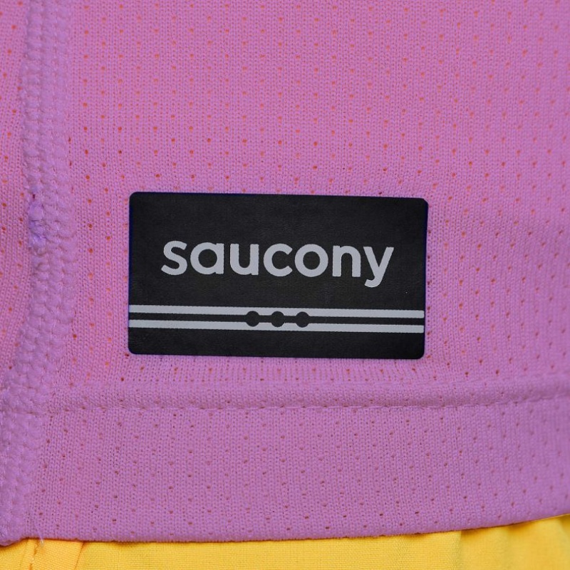 Tricou Saucony Stopwatch Scurte Sleeve Dama Violet | ROMANIA JSEGWZ